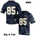 Notre Dame Fighting Irish Men's George Takacs #85 Navy Under Armour No Name Authentic Stitched Big & Tall College NCAA Football Jersey RJX3699TZ